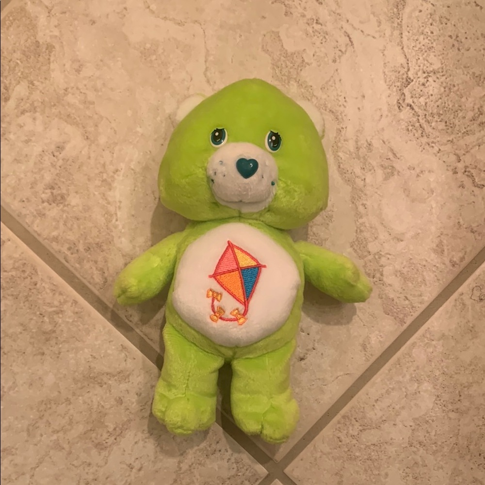 Care Bears Do Your Best Bear Plush Green Stuffed Animal Kite Toy Vintage 2003